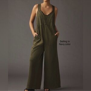 DAILY PRACTICE by ANTHROPOLOGIE The Palma Jumpsuit in Navy